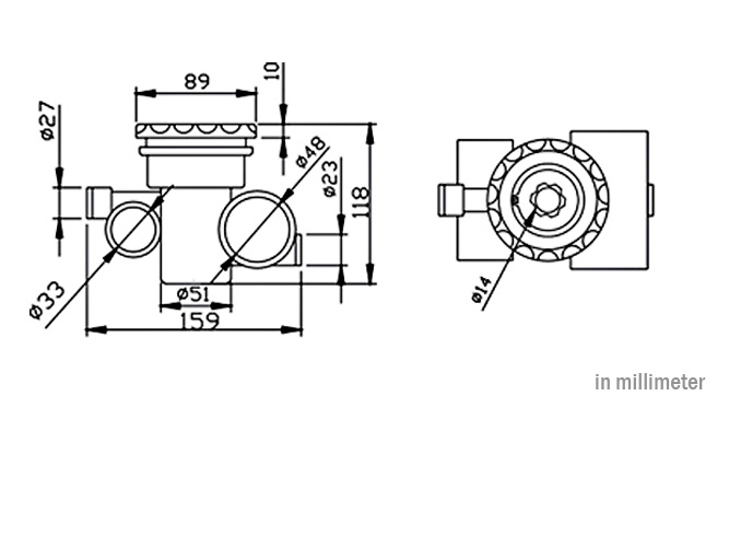 Spesifikasi teknis dan ukuran