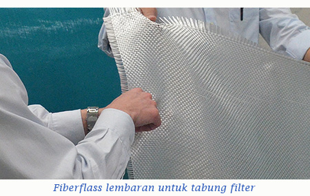 Fiberglass lembaran bahan dasar pembuatan filter kolam renang