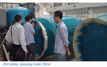 Pemasangan spare part sand filter
