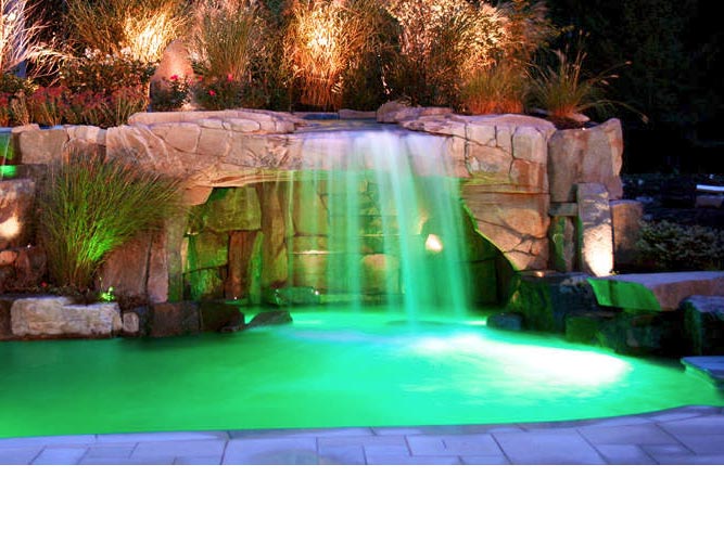 Contoh lampu kolam renang warna warni