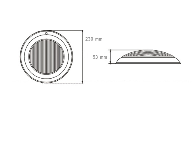 Ukuran lampu kolam renang LED Warna warni