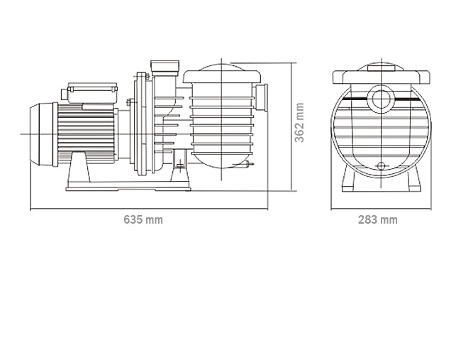 Pompa kolam renang 2,5 tenaga kuda