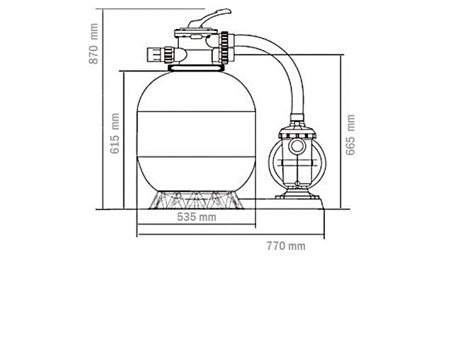 Dimensi pf500 Filtration System