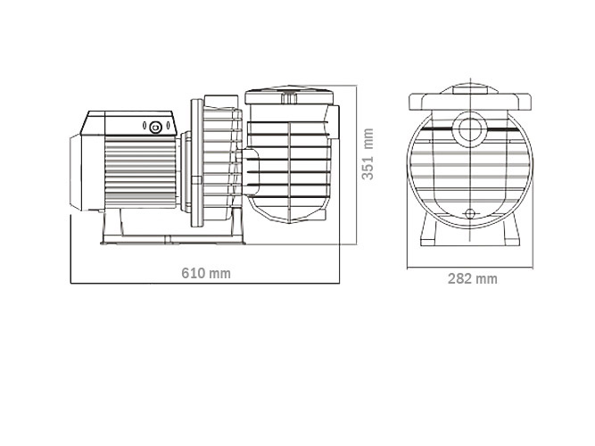 Pompa kolam renang 3 tenaga kuda